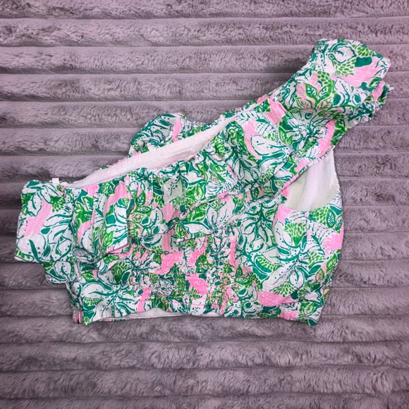 Lilly Pulitzer Dress Women's 4‎ Kasida Ruffle Set One Shoulder Top Maxi Skirt - Picture 8 of 16